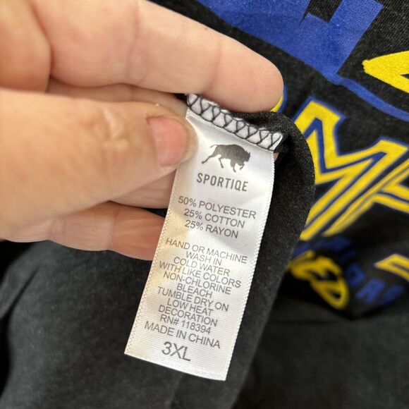 Sportiqe Golden State Warriors T Shirt 2022 NBA Finals Champs Gold Blooded 3X - Picture 6 of 9